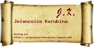 Jelencsics Kerubina névjegykártya